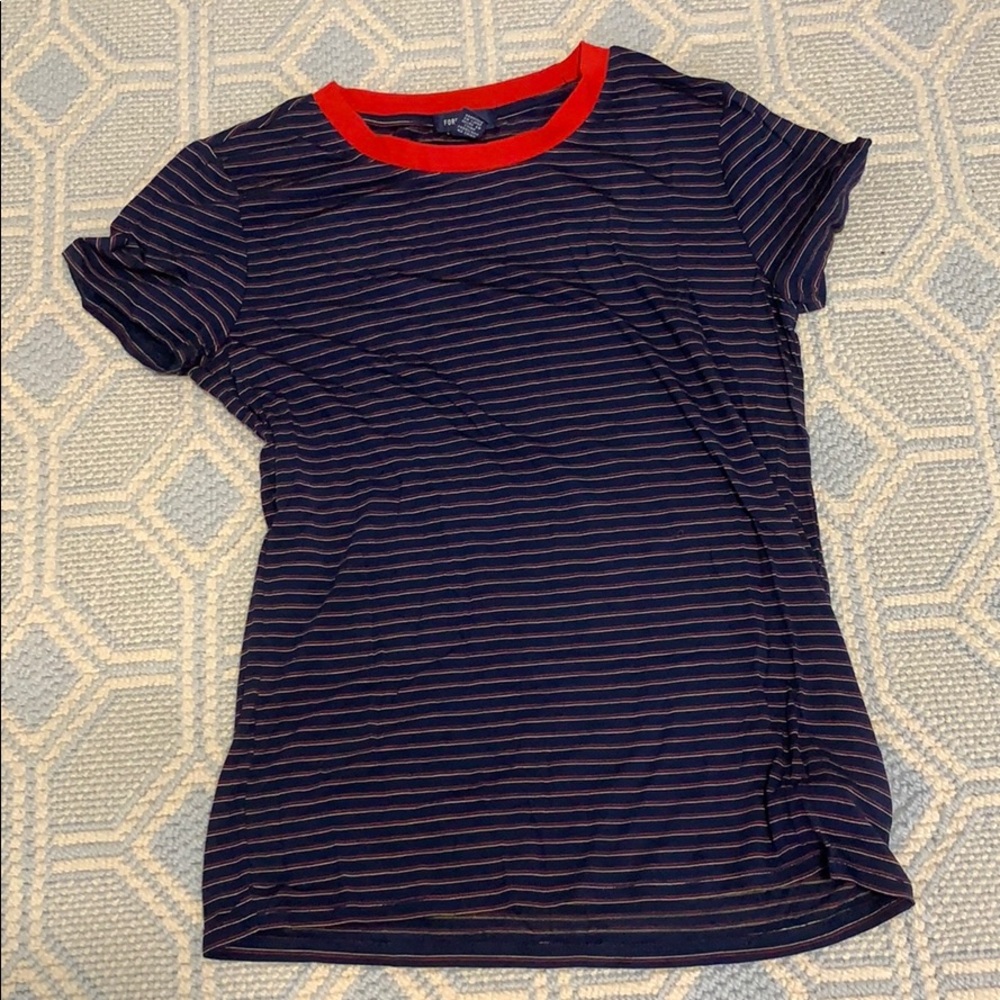 Soft navy striped tee